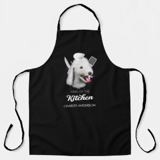 Bedlington Terrier King of the Kitchen Cooking Dog Schürze