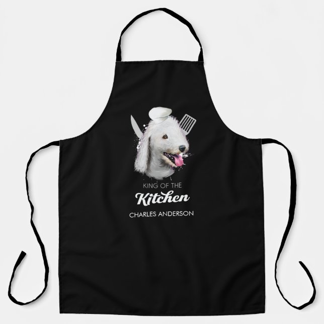 Bedlington Terrier King of the Kitchen Cooking Dog Schürze (Vorderseite)