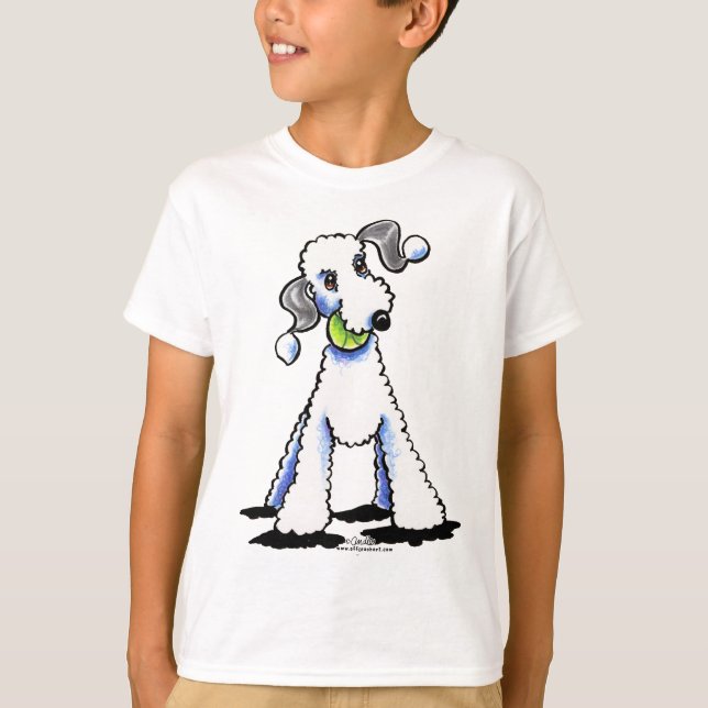 Bedlington Terrier Let's Play T-Shirt (Vorderseite)