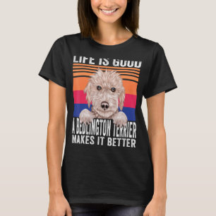 Bedlington Terrier Macht Dein Leben Gut Vintage T-Shirt