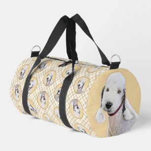 Bedlington Terrier Malerei Sandfarbener Hund Kunst Duffle Bag