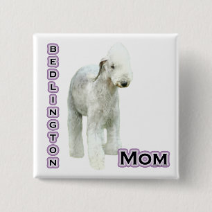 Bedlington Terrier Mama 4 - Schaltfläche Button