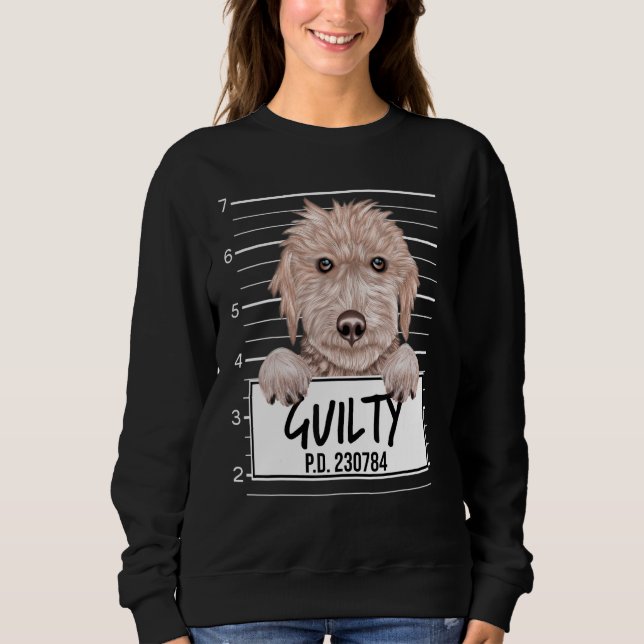 Bedlington Terrier Mugshot Guilty Dog Sweatshirt (Vorderseite)