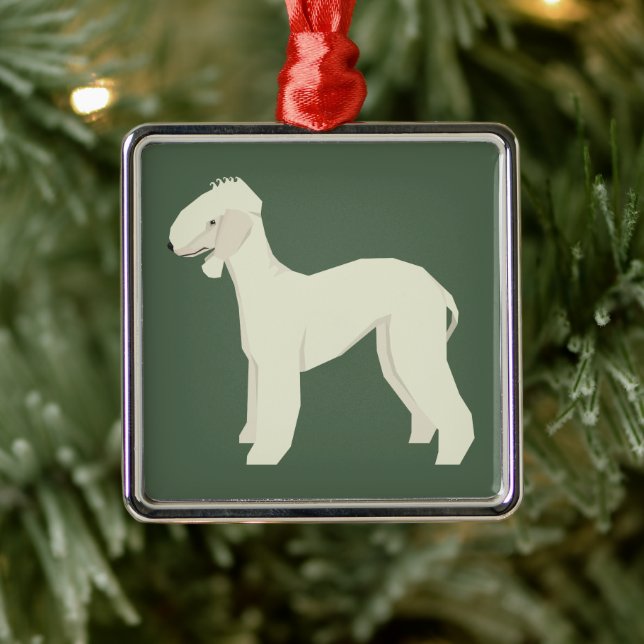 Bedlington Terrier Ornament Aus Metall (Baum)