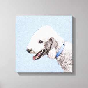 Bedlington Terrier Painting - Original Dog Art Leinwanddruck