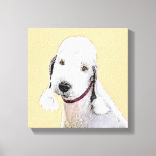 Bedlington Terrier Painting - Original Dog Art Leinwanddruck