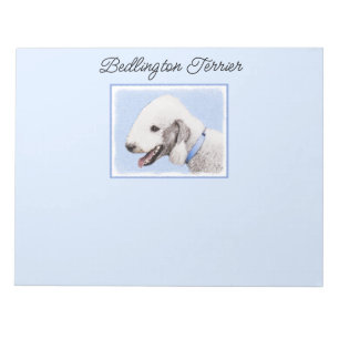 Bedlington Terrier Painting - Original Dog Art Notizblock