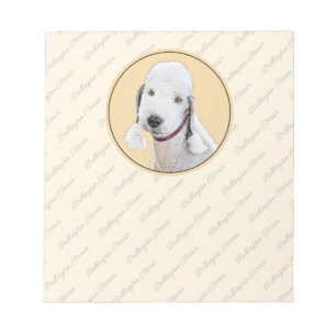 Bedlington Terrier Painting - Original Dog Art Notizblock