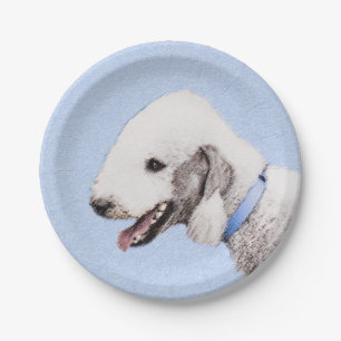 Bedlington Terrier Painting - Original Dog Art Pappteller