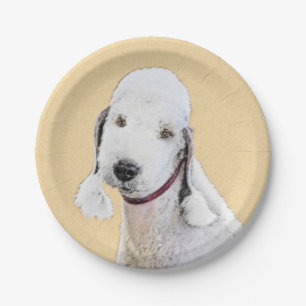 Bedlington Terrier Painting - Original Dog Art Pappteller