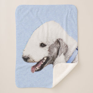 Bedlington Terrier Painting - Original Dog Art Sherpadecke