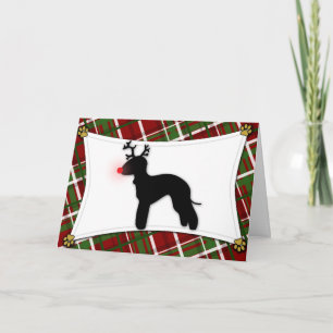 Bedlington Terrier Ren-Weihnachtskarte Feiertagskarte