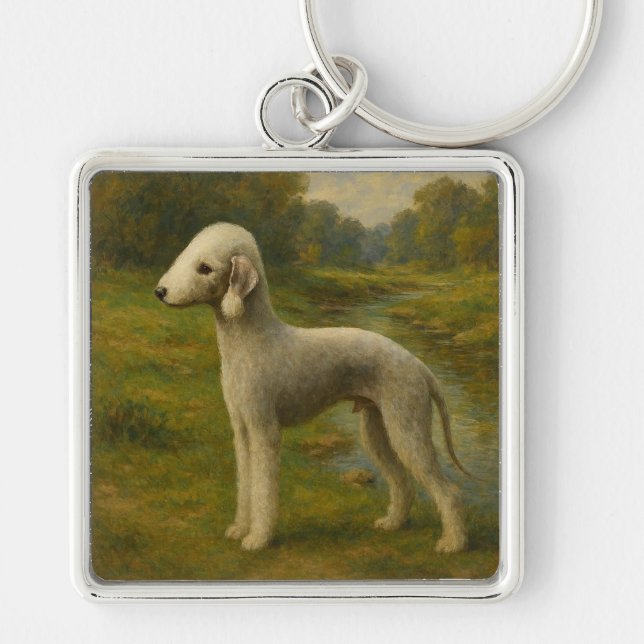 Bedlington Terrier Schlüsselanhänger (Vorne)
