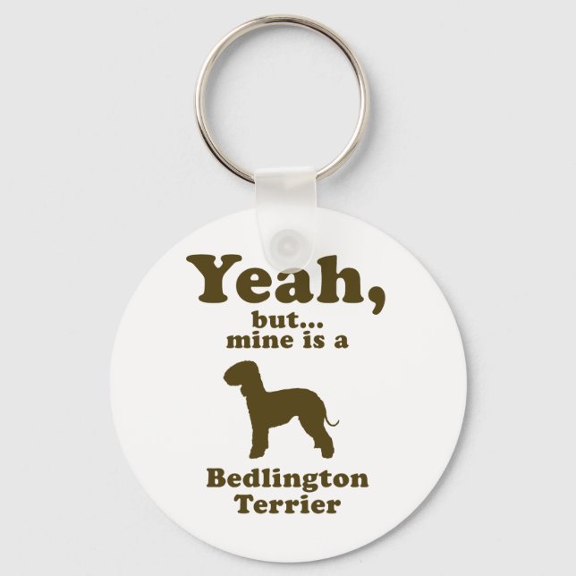 Bedlington Terrier Schlüsselanhänger (Vorderseite)
