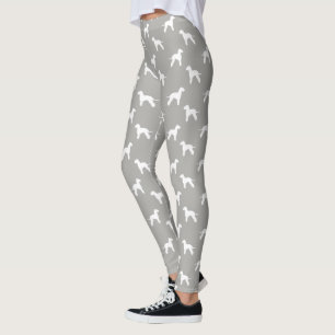 Bedlington Terrier-Silhouette-Muster Leggings