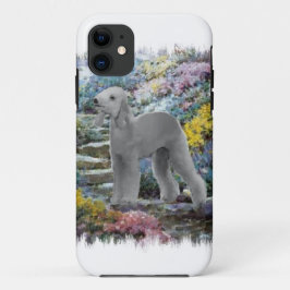 Bedlington Terrier Summer Garden iPhone 11 Hülle