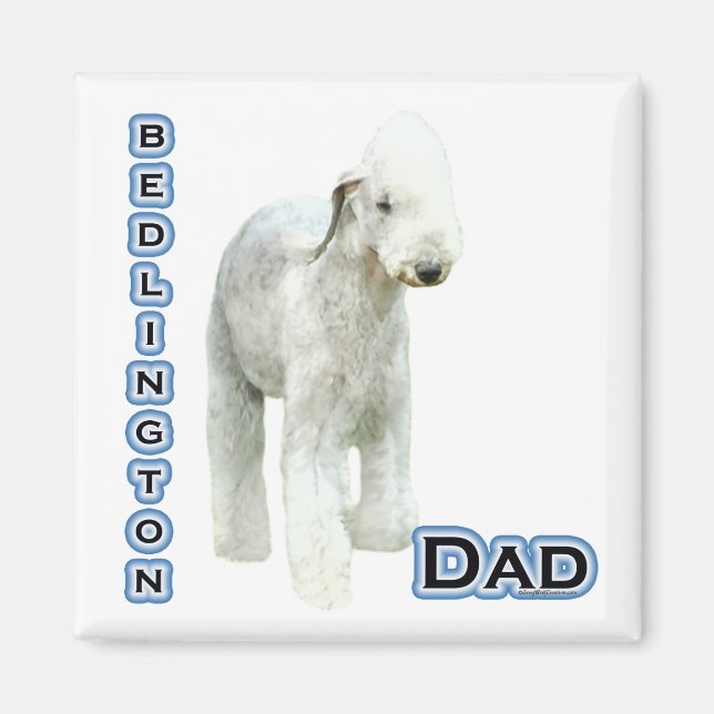 Bedlington Terrier Vater 4 - Magnet (Vorne)