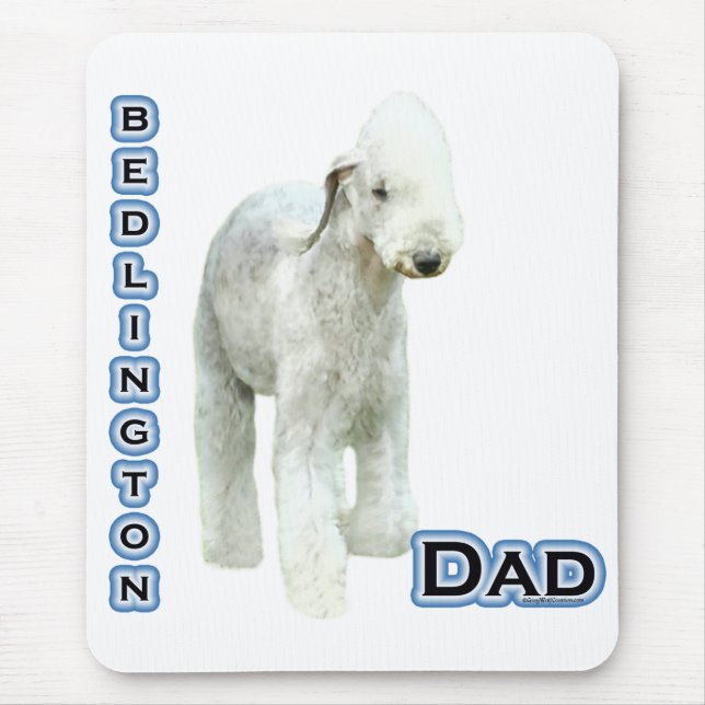 Bedlington Terrier Vater 4 Mousepad (Vorne)