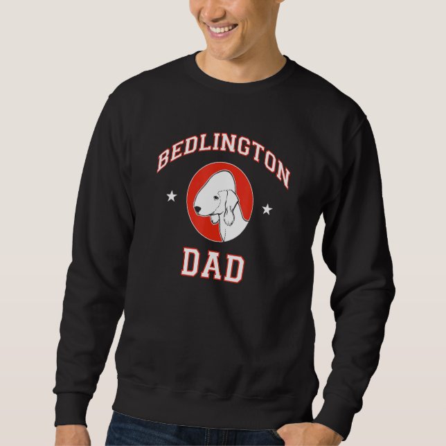 Bedlington Terrier Vater Sweatshirt (Vorderseite)