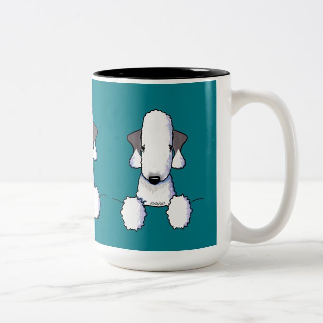 Bedlington Terrier Zweifarbige Tasse (Rechts)