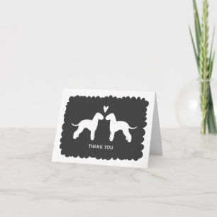 Bedlington Terriers Wedding Vielen Dank Dankeskarte