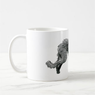 Bedlington Whippet Lurcher Dog Line Zeichn Art Kaffeetasse