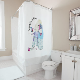 Bedlington's in Bloom Shower Vorhang