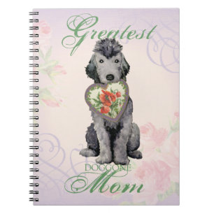 Bedllington Terrier Heart Mama Notebook Notizblock
