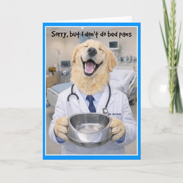 Bedpan Help Get Well Card  BPA-1 Karte (Vorderseite)