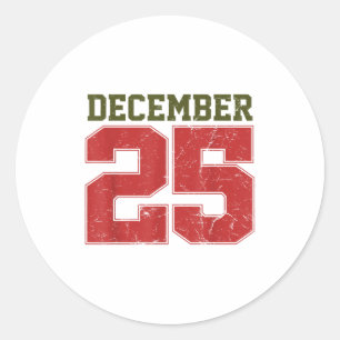 Bedrängt 25. Dezember Runder Aufkleber