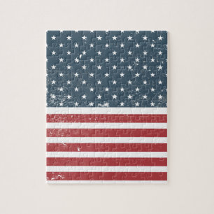 bedrängte amerikanische Flagge Puzzle