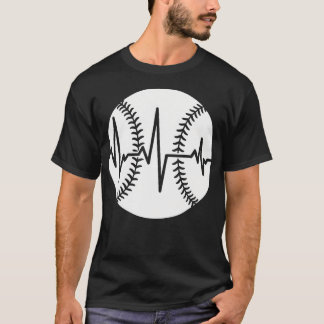 Bedrängte Baseball-Herzfrequenz-Sportbekleidung T-Shirt
