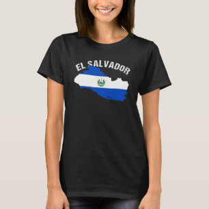 Bedrängte El-Salvador-Karte Salvadorianer Salvador T-Shirt