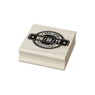 Bedrängte Gewohnheit Wir zogen an einem neuen Heim Gummistempel