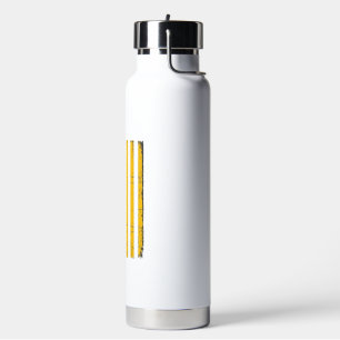 Bedrängte lila und goldene amerikanische Flagge Ve Trinkflasche