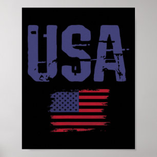 Bedrängte USA Männer Frauen Kinder Patriotisch 4. Poster