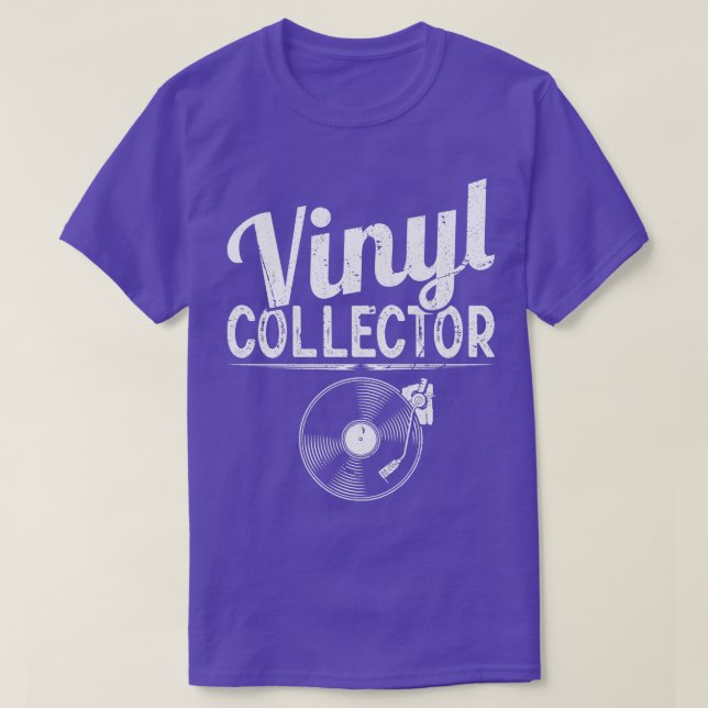 Bedrängte Vinyl-Sammler T-Shirt (Design vorne)