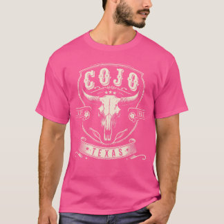 Bedrängter Cojo Name BullSkull Retro Country-Musik T-Shirt