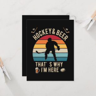 Bedrängtes Hockey und Bier Wortwitz Hockey Einladung