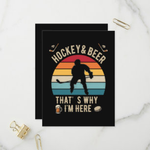 Bedrängtes Hockey und Bier Wortwitz Hockey Einladungspostkarte