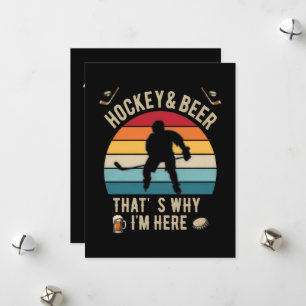 Bedrängtes Hockey und Bier Wortwitz Hockey Feiertagskarte
