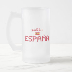 Bedrängtes Madrid Spanien (España) Mattglas Bierglas