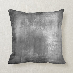 Bedrängtes Vintage Schwarz Grau Grungy Pastell Kissen