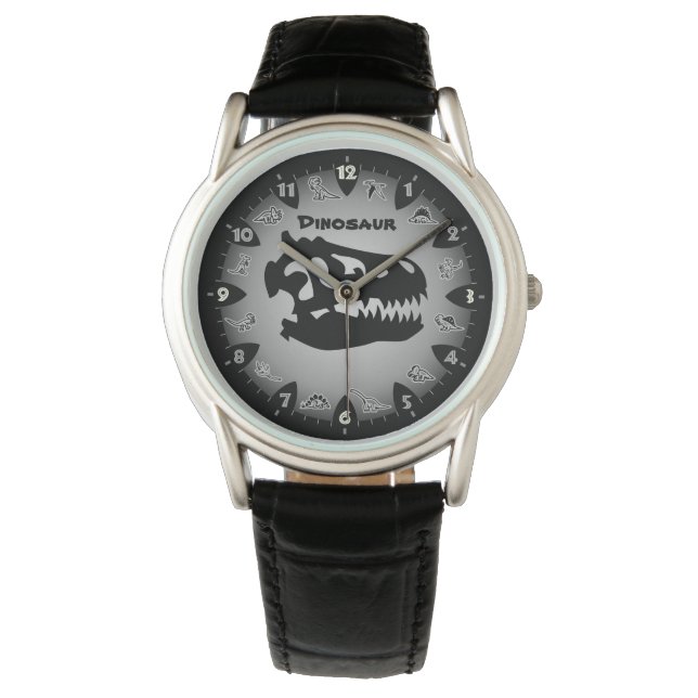Bedrock Gray Dinosaur Watch Armbanduhr (Vorderseite)
