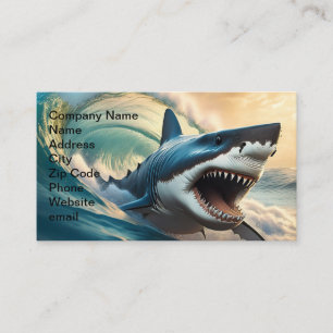 Bedrohung der Shark Business Card Visitenkarte