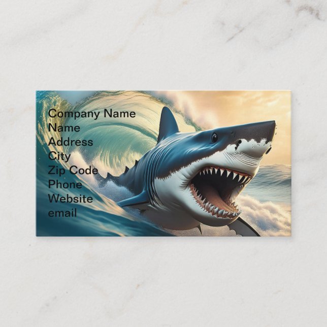 Bedrohung der Shark Business Card Visitenkarte (Vorderseite)