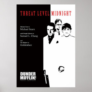 Bedrohungsstufe Mitternacht im Büro Poster