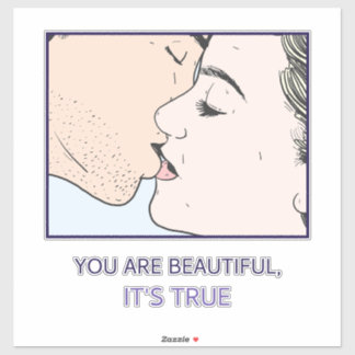 Bedroom Wall Decor Art Romantic Couple Kiss Aufkleber