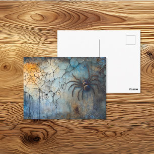 Bedrückende gotische Spinne und Webkunst Postkarte