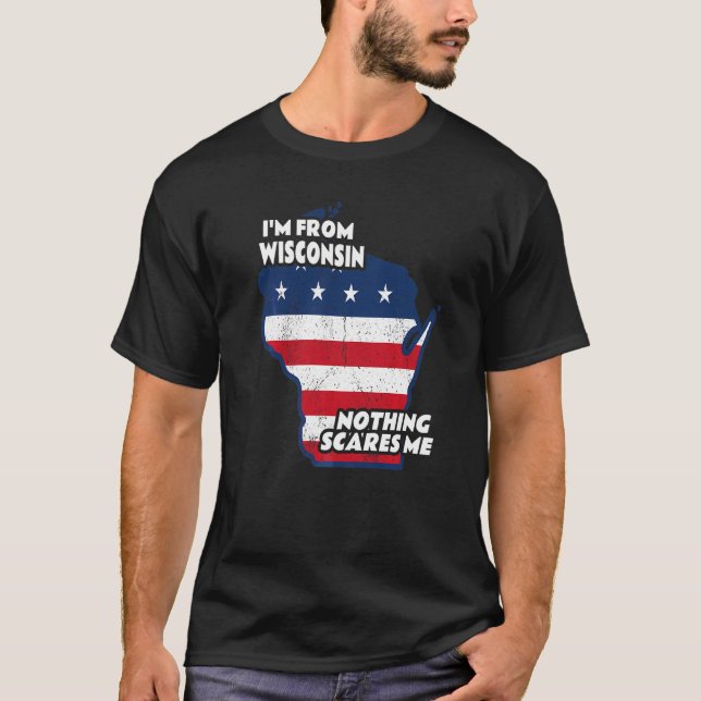 Bedrückt bin ich von Wisconsin Staat Wi Nothing Sc T-Shirt (Vorderseite)